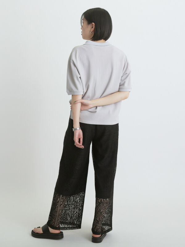 ◆おちゃ◆ セール】Over size drape regular coller shirt / オーバー