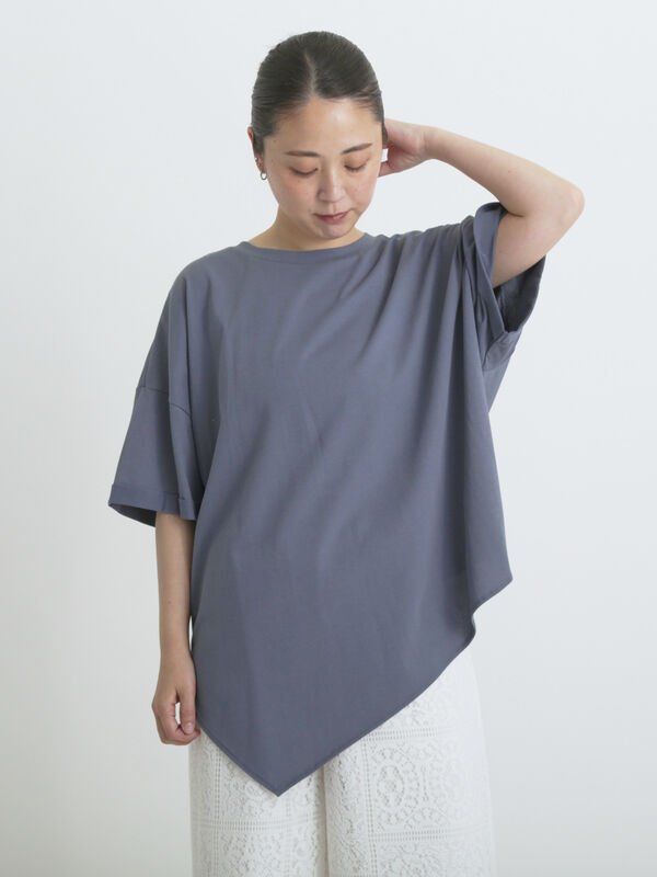 セール】 アシンメトリープルオーバー（オフホワイト/ブラック