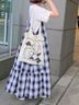 シャーリングチェックキャミワンピース（オフホワイト/ブラウン）｜sm2rhythm（サマンサモスモス リズム）通販