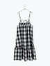 シャーリングチェックキャミワンピース（オフホワイト/ブラウン）｜sm2rhythm（サマンサモスモス リズム）通販
