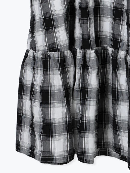 シャーリングチェックキャミワンピース（オフホワイト/ブラウン）｜sm2rhythm（サマンサモスモス リズム）通販