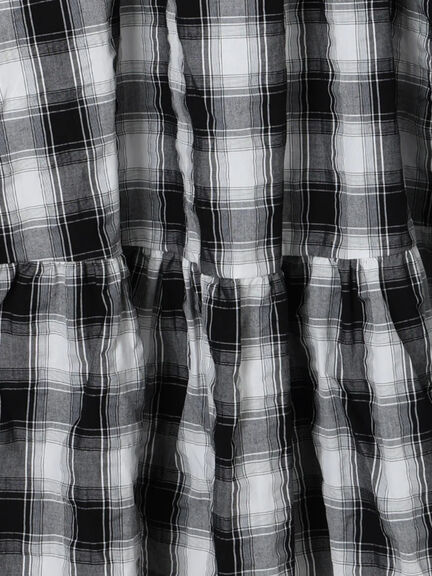 シャーリングチェックキャミワンピース（オフホワイト/ブラウン）｜sm2rhythm（サマンサモスモス リズム）通販