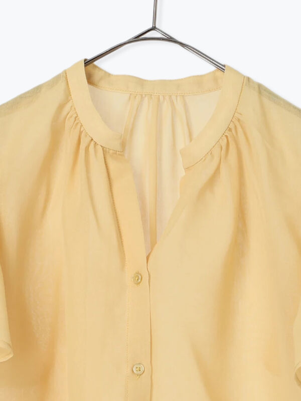 セール】 ボイルラッフルブラウス（オフホワイト/ブラック