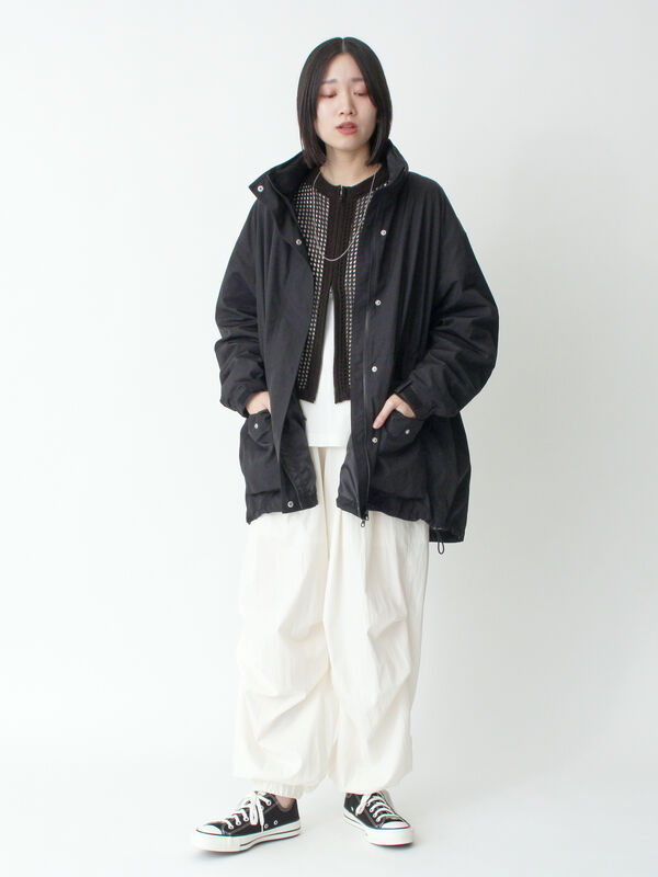 セール】 ワッシャーバルーンパンツ（オフホワイト/ブラック