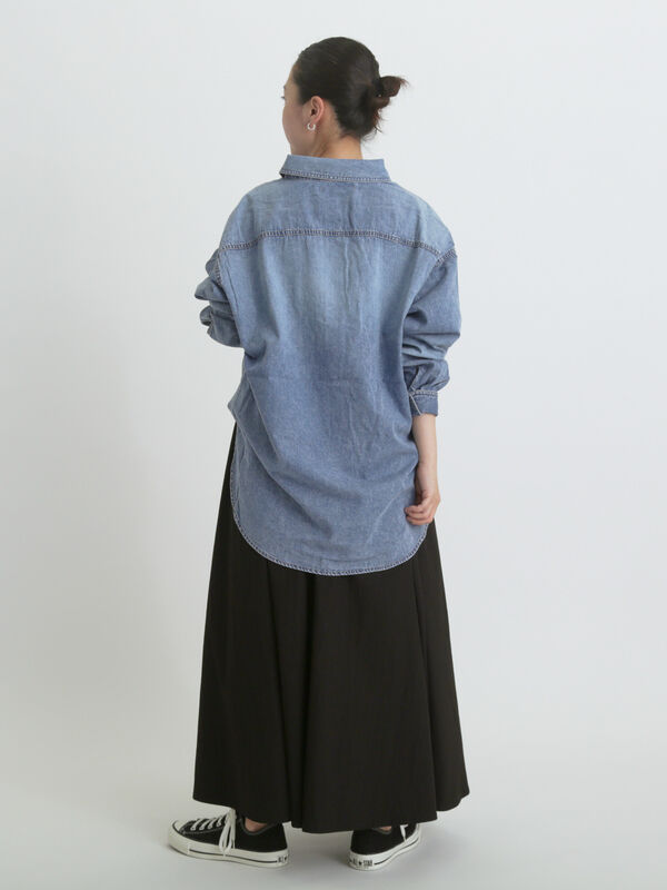 韓国限定ROCKFISHWHATHERWEAR ギャザースカート サイドラインナイロンギャザースカート/撥水加工｜J'aDoRe JUN