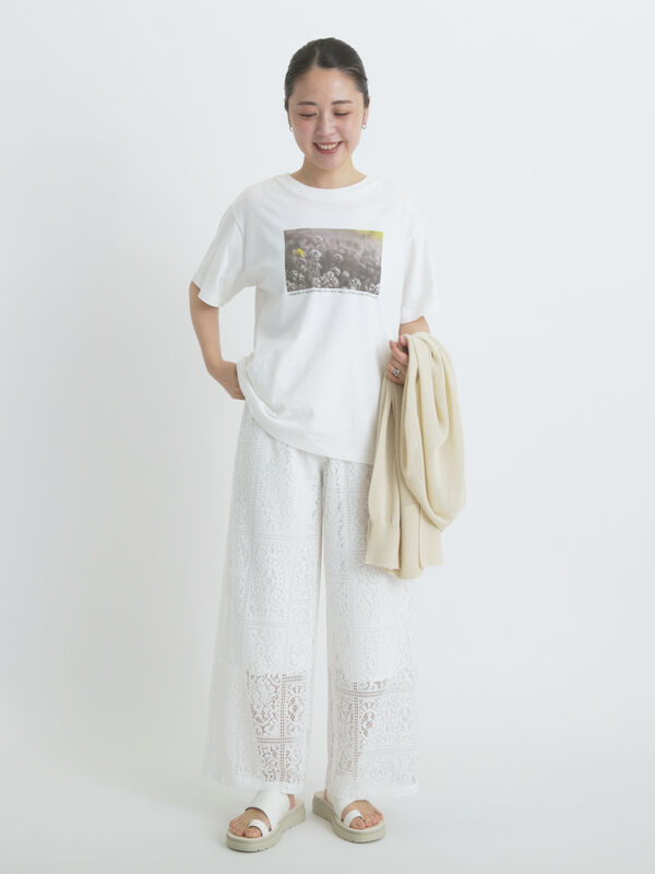 フラワープリント T-SHIRTS-WHITE (SIZE:S) WEB限定】フラワープリントT(M ホワイト): トップス｜Right-on公式