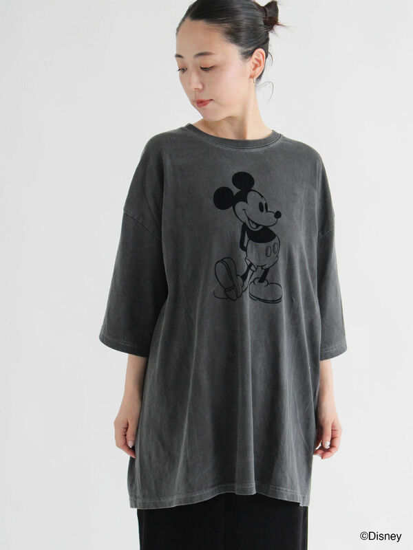 ブラック もみぃ様 GOOD ROCK SPEED】MICKEY MOUSE Tシャツ（チャコールグレー/ブラウン