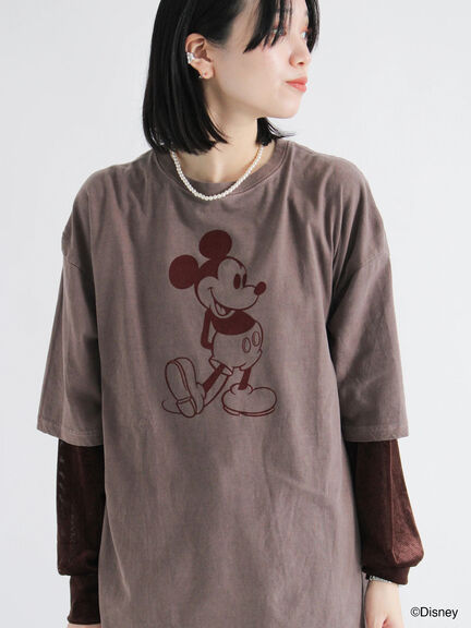 【GOOD ROCK SPEED】MICKEY MOUSE Tシャツ（チャコールグレー/ブラウン）｜sm2rhythm（サマンサモスモス リズム）通販