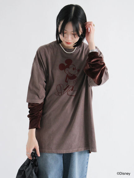【GOOD ROCK SPEED】MICKEY MOUSE Tシャツ（チャコールグレー/ブラウン）｜sm2rhythm（サマンサモスモス リズム）通販