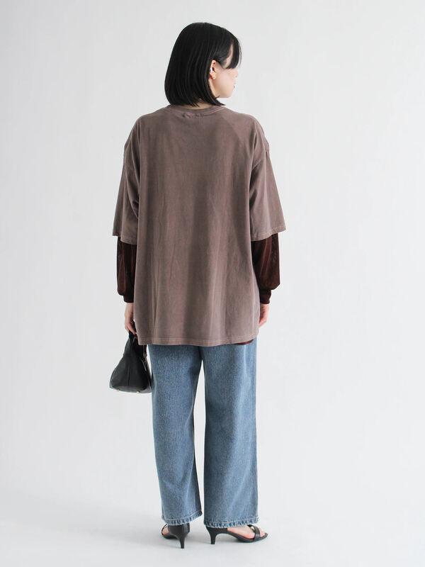 GOOD ROCK SPEED】MICKEY MOUSE Tシャツ（チャコールグレー/ブラウン