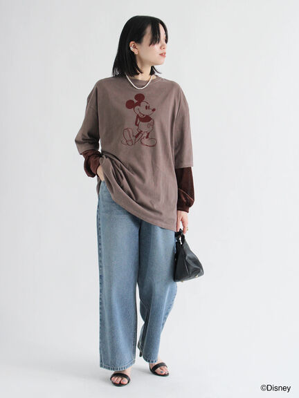 【GOOD ROCK SPEED】MICKEY MOUSE Tシャツ（チャコールグレー/ブラウン）｜sm2rhythm（サマンサモスモス リズム）通販