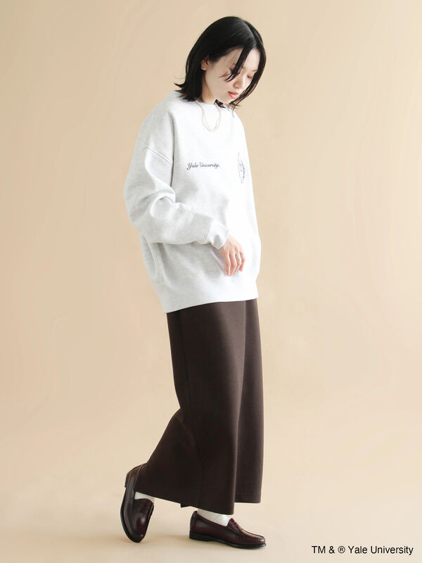 極美品★フレームワーク YALE/BIG-TEEスウェット ホワイト FRAMeWORK（フレームワーク）の「YALE/BIG-TEEスウェット（Tシャツ