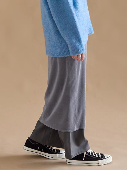 シアーベロアレイヤードスカート（グレー/ブラック/ブラウン）｜sm2rhythm（サマンサモスモス リズム）通販