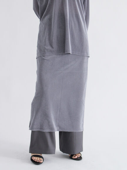 シアーベロアレイヤードスカート（グレー/ブラック/ブラウン）｜sm2rhythm（サマンサモスモス リズム）通販