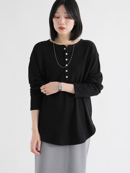 レディース　トップス　黒 送料無料黒 トップス レディース ショート丈 カットソー ロンT オフ