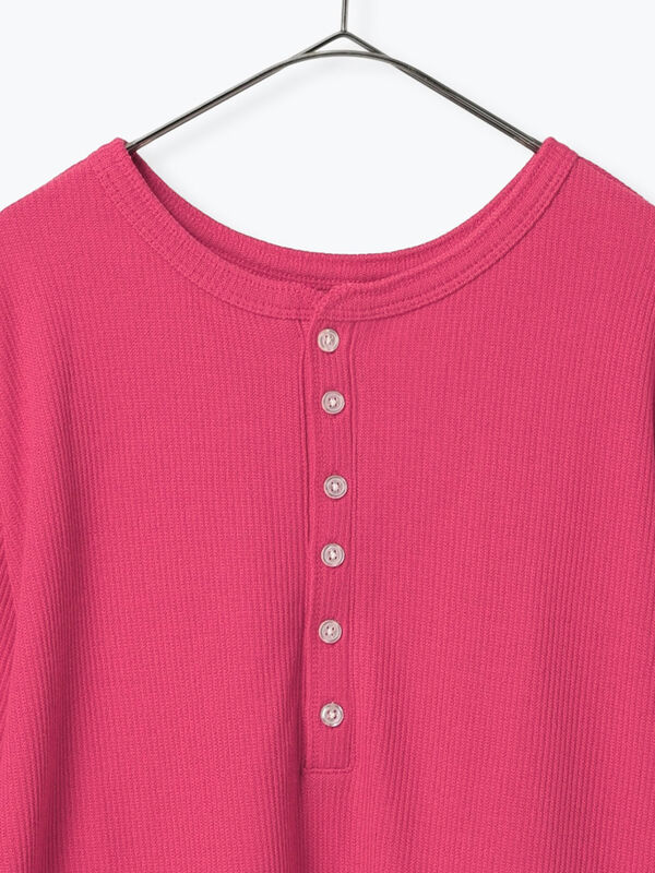 セール】 前後2wayヘンリーネックプルオーバー（ブラック/レッド