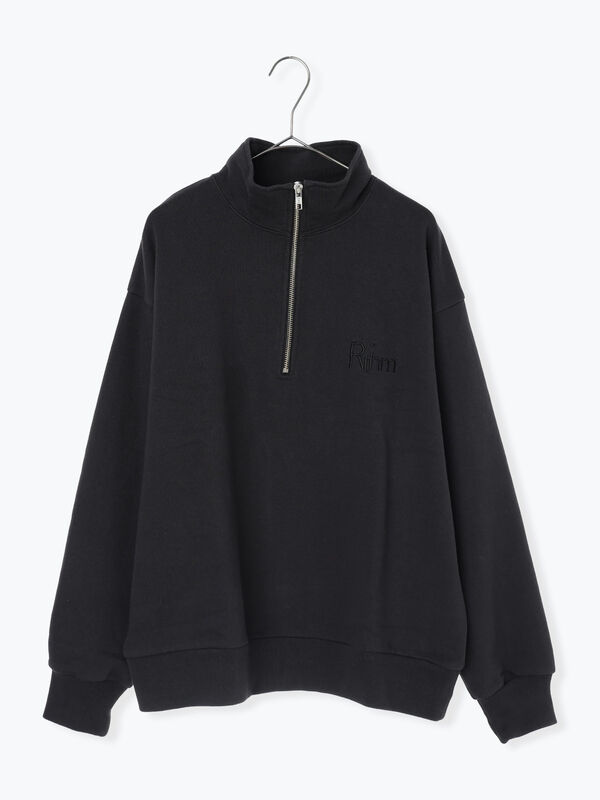 セール】 【Healthknit】ハーフジッププルオーバー（ブラック/ボルドー