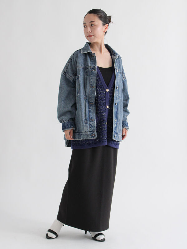 セール】 デニムルーズジャケット（グレー/ブルー/アウター/ジャケット