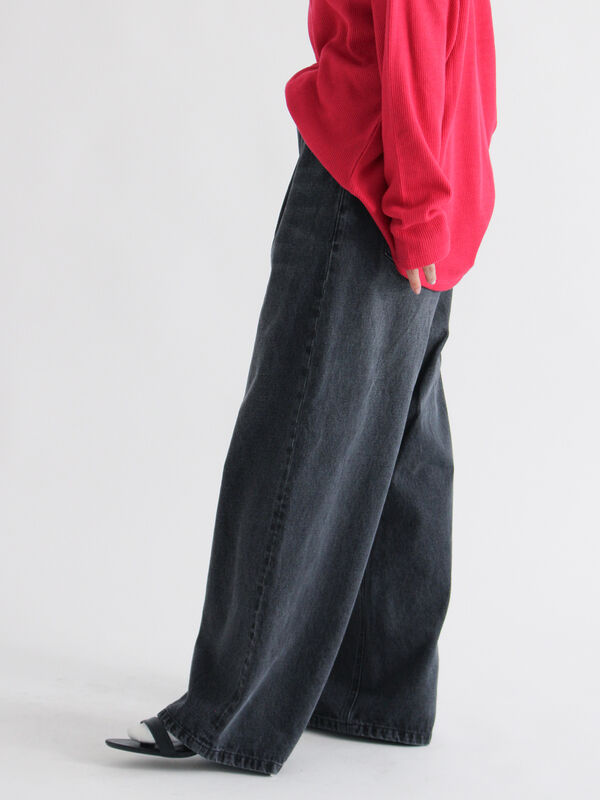 セール】 デニムタックパンツ（グレー/ブルー/ボトムス/パンツ