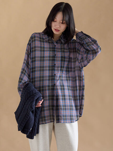 シアーチェックシャツ（ブラック/イエロー/キナリ）｜sm2rhythm（サマンサモスモス リズム）通販