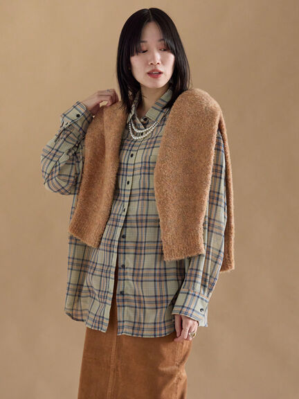 シアーチェックシャツ（ブラック/イエロー/キナリ）｜sm2rhythm（サマンサモスモス リズム）通販