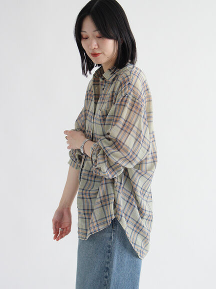 シアーチェックシャツ（ブラック/イエロー/キナリ）｜sm2rhythm（サマンサモスモス リズム）通販