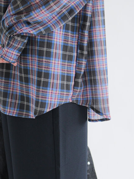 シアーチェックシャツ（ブラック/イエロー/キナリ）｜sm2rhythm（サマンサモスモス リズム）通販