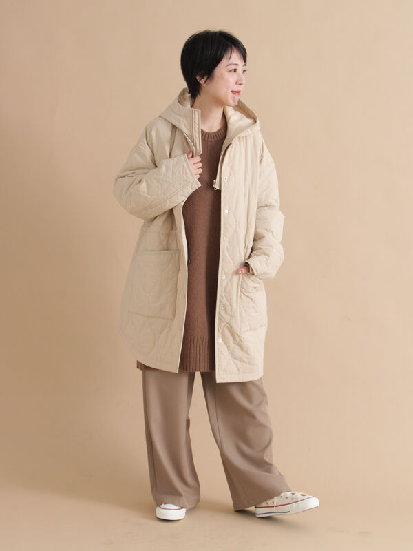 セール】 モヘヤライクニットチュニックワンピース（チャコールグレー