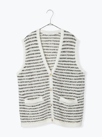 ツイード風ニットジレ（オフホワイト/ブラック/ネイビー）｜sm2rhythm（サマンサモスモス リズム）通販