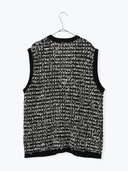 ツイード風ニットジレ（オフホワイト/ブラック/ネイビー）｜sm2rhythm（サマンサモスモス リズム）通販