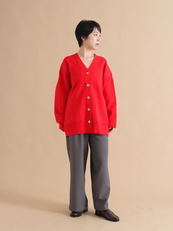 セール】 スポンジニットカーディガン（ブラック/レッド/ブルー