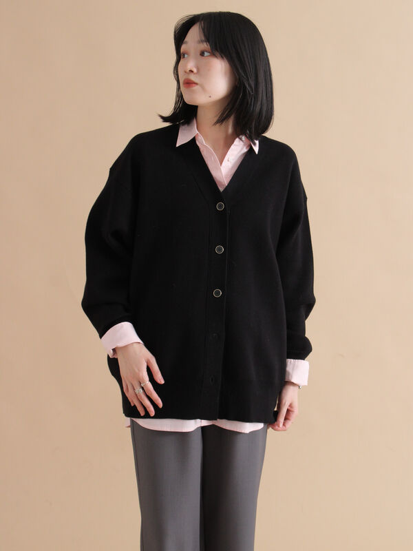 セール】 スポンジニットカーディガン（ブラック/レッド/ブルー