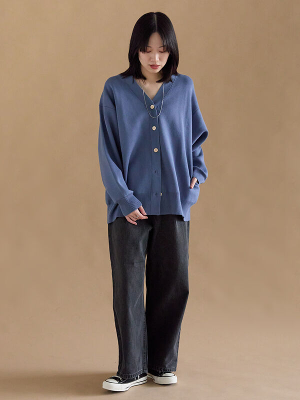 セール】 スポンジニットカーディガン（ブラック/レッド/ブルー