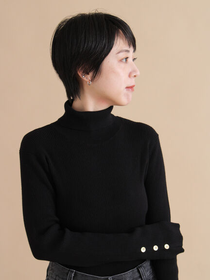 袖ボタンリブニットプルオーバー（ブラック/レッド/ブルー）｜sm2rhythm（サマンサモスモス リズム）通販