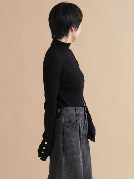 袖ボタンリブニットプルオーバー（ブラック/レッド/ブルー）｜sm2rhythm（サマンサモスモス リズム）通販