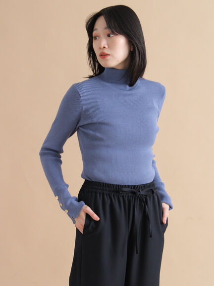 袖ボタンリブニットプルオーバー（ブラック/レッド/ブルー）｜sm2rhythm（サマンサモスモス リズム）通販