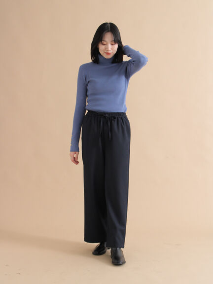 袖ボタンリブニットプルオーバー（ブラック/レッド/ブルー）｜sm2rhythm（サマンサモスモス リズム）通販