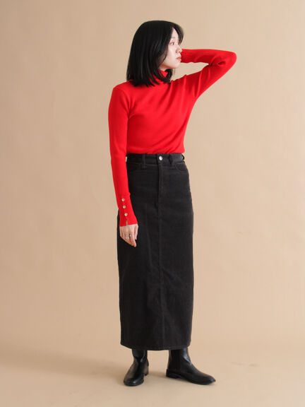 袖ボタンリブニットプルオーバー（ブラック/レッド/ブルー）｜sm2rhythm（サマンサモスモス リズム）通販