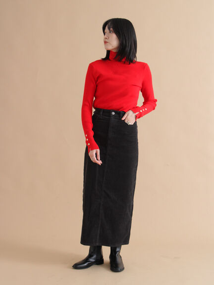 袖ボタンリブニットプルオーバー（ブラック/レッド/ブルー）｜sm2rhythm（サマンサモスモス リズム）通販