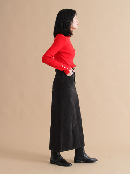 袖ボタンリブニットプルオーバー（ブラック/レッド/ブルー）｜sm2rhythm（サマンサモスモス リズム）通販