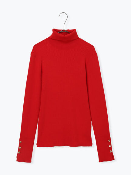 袖ボタンリブニットプルオーバー（ブラック/レッド/ブルー）｜sm2rhythm（サマンサモスモス リズム）通販