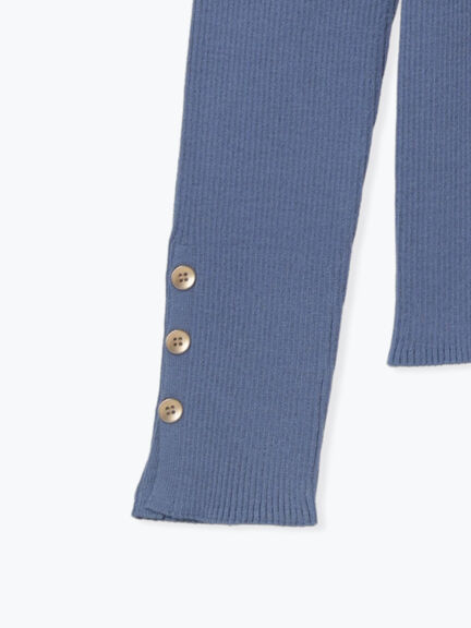 袖ボタンリブニットプルオーバー（ブラック/レッド/ブルー）｜sm2rhythm（サマンサモスモス リズム）通販