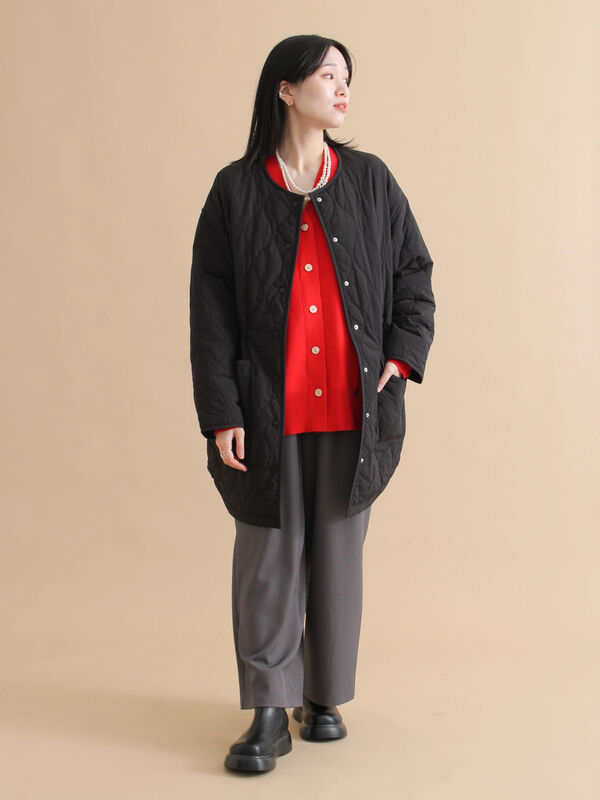 ジャケット・アウター UNDECEIVED JACKET S セール】 キルトレイヤードジャケット（ブラック/ベージュ/カーキ