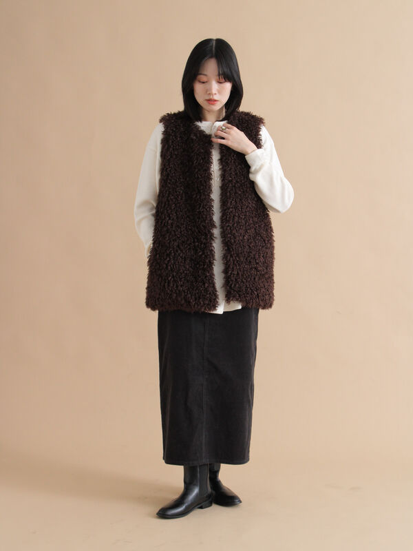 セール】 エコファージレ（チャコールグレー/ベージュ/ブラウン