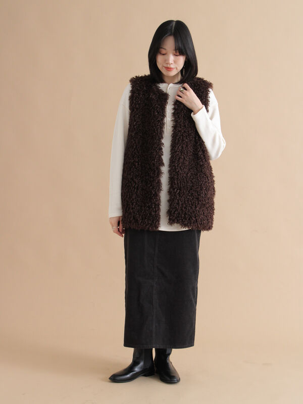 セール】 エコファージレ（チャコールグレー/ベージュ/ブラウン