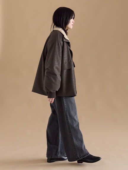 レザーライクミリタリージャケット（ブラック/ブラウン/カーキ）｜sm2rhythm（サマンサモスモス リズム）通販