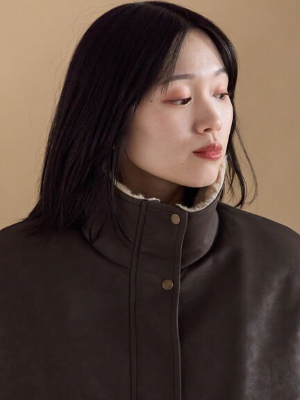 レザーライクミリタリージャケット（ブラック/ブラウン/カーキ）｜sm2rhythm（サマンサモスモス リズム）通販