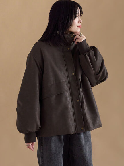 レザーライクミリタリージャケット（ブラック/ブラウン/カーキ）｜sm2rhythm（サマンサモスモス リズム）通販