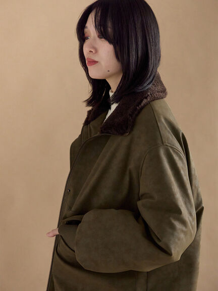 レザーライクミリタリージャケット（ブラック/ブラウン/カーキ）｜sm2rhythm（サマンサモスモス リズム）通販