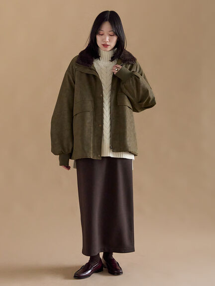 レザーライクミリタリージャケット（ブラック/ブラウン/カーキ）｜sm2rhythm（サマンサモスモス リズム）通販